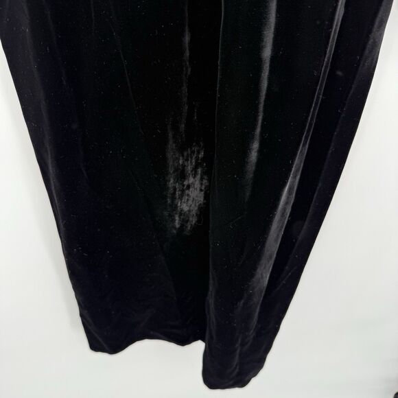 Tanner Vintage Black Velvet Long Sleeve Formal Dress Size 6 Evening - Picture 10 of 13